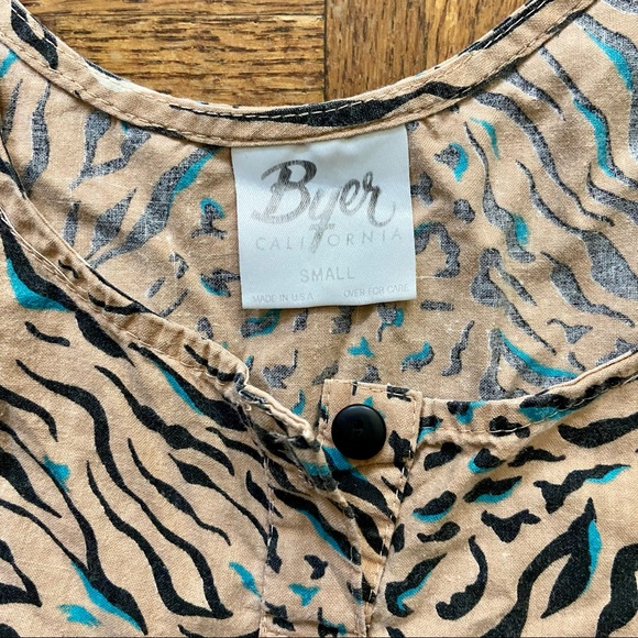 vintage 80s 90s animal zebra tiger graphic print cotton crop tank top - Picture 5 of 6